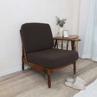 加栄レース ソファカバー 1人掛け用 セパレートタイプ 撥水加工 2枚組 ブラウン 469439 1個（直送品）