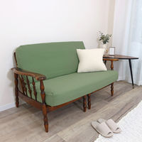 加栄レース ソファカバー 3人掛け用 セパレートタイプ 撥水加工 2枚組 グリーン 469447 1個（直送品）