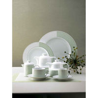 ミヤザキ食器 プレート 21cm M.STYLE ミッシェーラ 磁器 日本製 グリーン 376088 1個（直送品）