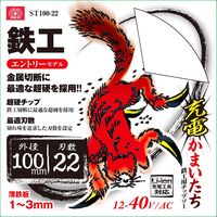 藤原産業 SK11 充電かまいたち 鉄工用チップソー 100×22P ST100ー22 1セット(2枚)（直送品）