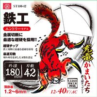 藤原産業 SK11 充電かまいたち 鉄工用チップソー 180×42P ST180ー42 1セット(2枚)（直送品）