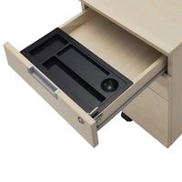 【法人限定/車上渡し】アール・エフ・ヤマカワ スチール脚デスク インサイドワゴンナチュラルII GZCA-SLNA2 1個（直送品）