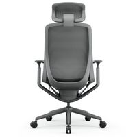 【法人限定/車上渡し】アール・エフ・ヤマカワ アリア チェア可動肘 ヘッドレスト付き ダークグレー RFARC-001DG-HR 1個（直送品）