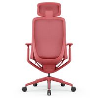 【法人限定/車上渡し】アール・エフ・ヤマカワ アリア チェア可動肘 ヘッドレスト付き コーラルレッド RFARC-001CR-HR 1個（直送品）