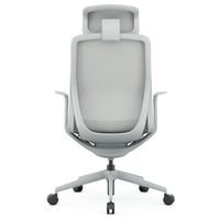 【法人限定/車上渡し】アール・エフ・ヤマカワ アリア ライト チェアヘッドレスト付き ライトグレー RFARC-002LG-HR 1個（直送品）