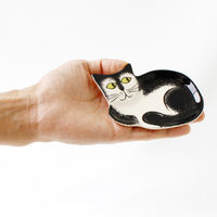 Hannah Turner トレイ Trinket Dish 動物 BLACKxWHITE 424013 1個（直送品）