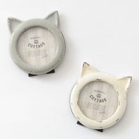 東京かんかん フォトフレーム キャットフォトフレーム レジン ホワイト 487234 1個（直送品）