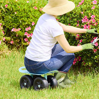 SANKA ガーデニングカート 腰掛け アイスグリーン 487987 1個（直送品）