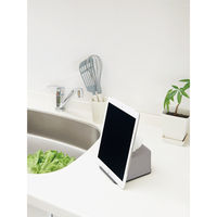 吉川国工業所 ティッシュケース 再生材 ハーフティッシュボックス スマホスタンド グレー 494261 1個（直送品）