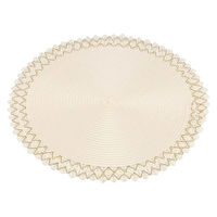 ルークラン ランチョンマット アプリクス ラウンドナチュレ ホワイト 494738 1個（直送品）