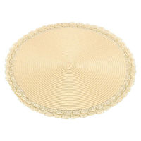 ルークラン ランチョンマット アプリクス ラウンドナチュレ ライトブラウン 494739 1個（直送品）