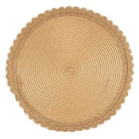 ルークラン ランチョンマット アプリクス ラウンドナチュレ ミディアムブラウン 494740 1個（直送品）