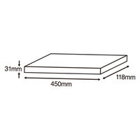ハイロジック 棚受けの見えない棚 W450 ナチュラル 98295 1個（直送品）