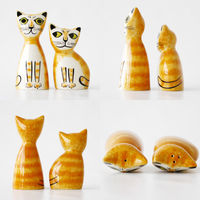 Hannah Turner 調味料入れ 塩コショウ入れ アニマル CatGingerTabby 424023 1個（直送品）