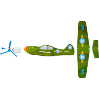 トライブ おもちゃ プロペラ付き ぬりえ飛行機 ヴィンテージプレーン 410376 1個（直送品）