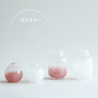 ホワイエ 花瓶 DGボトル ガラス 直径10.5x高さ16 クリアホワイト 413787 1個（直送品）