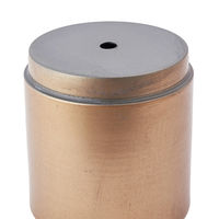 ホワイエ 植木鉢 MC円柱メタルECOポット 受け皿付き 直径10cm アンティークゴールド 416296 1個（直送品）