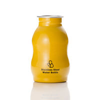 ルークラン 給水器 ループ ステンレスボトル S 350ml 犬 散歩 ペット用 イエロー 432903 1個（直送品）
