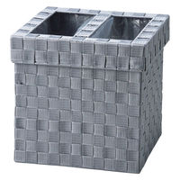 サンリツ ゴミ箱 22.5L 角型 抗菌 2WAY 客室用 KLEANE グレー 458374 1個（直送品）