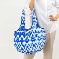 美研繊維 エコバッグ 撥水エコバッグ 綿100% 丸型 ブルーA 458817 1個（直送品）