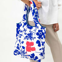 美研繊維 エコバッグ 撥水エコバッグ 綿100% マチ付き ブルーB 458826 1個（直送品）