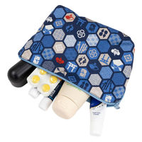 美研繊維 ポーチ オーガニックコットン 100% Mサイズ 和柄 六角 461409 1個（直送品）