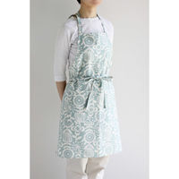 デュプリュス エプロン atelier Nuuit フラワ―プリント ショートエプロン ミント 464674 1個（直送品）