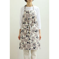 デュプリュス エプロン atelier Nuuit フラワープリントショートエプロン グレー 464701 1個（直送品）