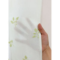 加栄レース レースカーテン リーフ柄 UVカット パイルミラーレース 100×108cm 省エネ 2枚組 ホワイト 469317 1個（直送品）