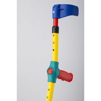 ケイ・ホスピア 杖 伸縮 前腕部支持型杖 ロフストランドクラッチ キッズクラッチ イエロー×グリーン 474785 1個（直送品）