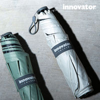 小川 折りたたみ傘 innovator スリム 晴雨兼用 手開き式 60cm ホワイト×シルバー 486444 1個（直送品）