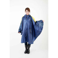 小川 レインコート innovator レインポンチョ コンパクト フリーサイズ ネイビー 487360 1個（直送品）