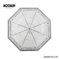 小川 長傘 雨傘 ムーミン クリア アンブレラ 59cm 手開き式 晴れの日 489448 1個（直送品）