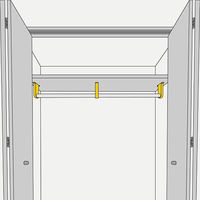 清水 Y型ブラケット ロングタイプ 32 通 クローム SH-PBY32-120T 1セット(1個×6)（直送品）