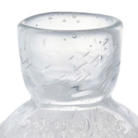 ホワイエ 花瓶 DGニキュガラス ガラス 直径9.5×高さ14.5cm クリアホワイト 427298 1個（直送品）