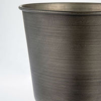 ホワイエ プランター MC円錐ポット 直径12×高さ9.5cm アイアン ブラック 404061 1個（直送品）