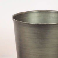 ホワイエ プランター MC円錐ポット 直径17×高さ17cm アイアン ブラック 404071 1個（直送品）