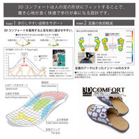 【スリッパ】オクムラ3Dコンフォート瓢箪（ひょうたん）柄ジュートスリッパ LL ネイビー 1足（直送品）