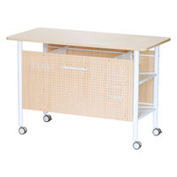 【軒先渡し】林製作所 収納付きハイテーブル用オプション ５連フック 幅228×奥行96×高さ53mm ホワイト 1個（直送品）