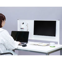 【軒先渡し】林製作所 モニター取り付け スチールデスクトップパネル 幅1000×奥行49×高さ513mm ブラック 1台（直送品）