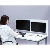 【軒先渡し】林製作所 モニター取り付け スチールデスクトップパネル 幅1200×奥行49×高さ513mm ブラック 1台（直送品）