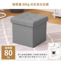 武田コーポレーション コンパクト収納スツール E3-CS30BL 1箱(6個入)（直送品）