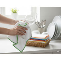 水滴・油汚れをグッと吸水するふきん 食器・テーブル拭き・お掃除 7色入 1パック（7枚入）オカザキ