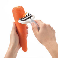 3wayピーラー TP-32 1個 皮むき器 皮むき 千切り ストレート刃 ギザ刃 ダイヤル回転切り替え タマハシ