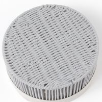 ロープ収納ボックス ラウンド(L) グレー LAKOLE/ラコレ