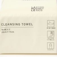 クレンジングタオル 60枚入り ホワイト LAKOLE/ラコレ