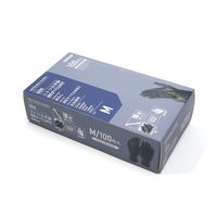 カヴァーワーク ディスポーザー手袋100枚入 厚手タイプ ブラック M FT-382100-M 1セット(10箱)（直送品）
