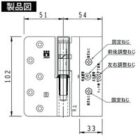 和気産業 3次元調整丁番 右勝手 ゴールド BH1192 1個（直送品）