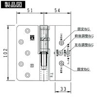 和気産業 3次元調整丁番 左勝手 ゴールド BH1193 1個（直送品）