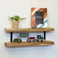 和気産業 石膏ボードにつく棚受 シングル+シングル 黒 TK-86 1セット(7個)（直送品）